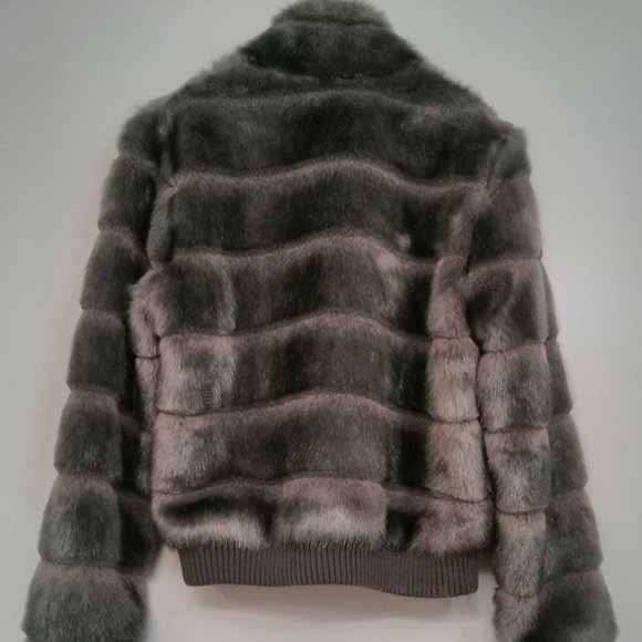 H&M Faux Fur Jacket SZ S - Picture 5 of 6